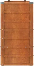 Hochbeet, Hochbeet für Garten Balkon Terrasse, Kräuterhochbeet zum Selber Bauen, Gemüsebeet Pflanzkübel aus Metall, Grau Cortenstahl 320 x 40 x 77 cm - Thumbnail 6