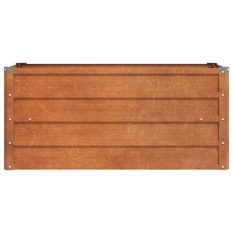 Myheimly Hochbeet, Hochbeet für Garten Balkon Terrasse, Kräuterhochbeet zum Selber Bauen, Gemüsebeet Pflanzkübel aus Metall, Grau Cortenstahl 100 x 40 x 45 cm – Bild 4