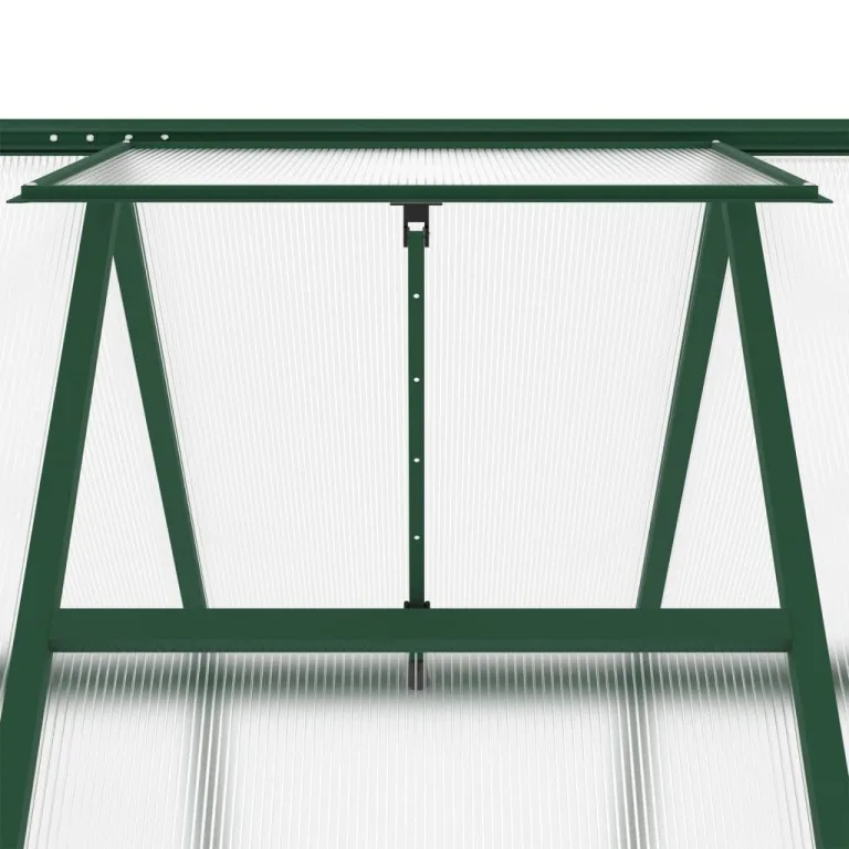 IKAYAA Gewächshaus mit Fundamentrahmen Gewächshaus Aluminium für den Garten Treibhaus Gartenhaus Winterfest Aufzucht Tomatenhaus Frühbeet und Pflanzenhaus-Grün-334 x 169 x 202 cm – Bild 9