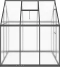IKAYAA Gewächshaus mit Fundamentrahmen Gewächshaus Aluminium für den Garten Treibhaus Gartenhaus Winterfest Aufzucht Tomatenhaus Frühbeet und Pflanzenhaus-Anthrazit-169 x 169 x 195 cm - Thumbnail 5