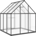 IKAYAA Gewächshaus mit Fundamentrahmen Gewächshaus Aluminium für den Garten Treibhaus Gartenhaus Winterfest Aufzucht Tomatenhaus Frühbeet und Pflanzenhaus-Anthrazit-169 x 169 x 195 cm - Thumbnail 6