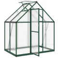 IKAYAA Gewächshaus mit Fundamentrahmen Gewächshaus Aluminium für den Garten Treibhaus Gartenhaus Winterfest Aufzucht Tomatenhaus Frühbeet und Pflanzenhaus-Grün-169 x 114 x 195 cm - Thumbnail 6