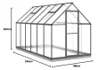 IKAYAA Gewächshaus mit Fundamentrahmen Gewächshaus Aluminium für den Garten Treibhaus Gartenhaus Winterfest Aufzucht Tomatenhaus Frühbeet und Pflanzenhaus-Anthrazit-334 x 169 x 202 cm - Thumbnail 10