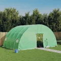 IKAYAA Folientunnel Gewächshaus 10 x 4 x 2 m Foliengewächshaus Gewächshaus Tomatengewächshaus Treibhaus Folientunnel, Fenster mit Insektenschutz, für Tomaten Grün - Thumbnail 1