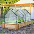 Ohuhu Foliengewächshaus Frühbeet Gewächshaus Tomatengewächshaus Winterschutz 180x90x90 cm, Gewächshaus Balkon Hochbeet Abdeckung mit Zwei großen PVC Reißverschluss-Türen Transparent - Thumbnail 6