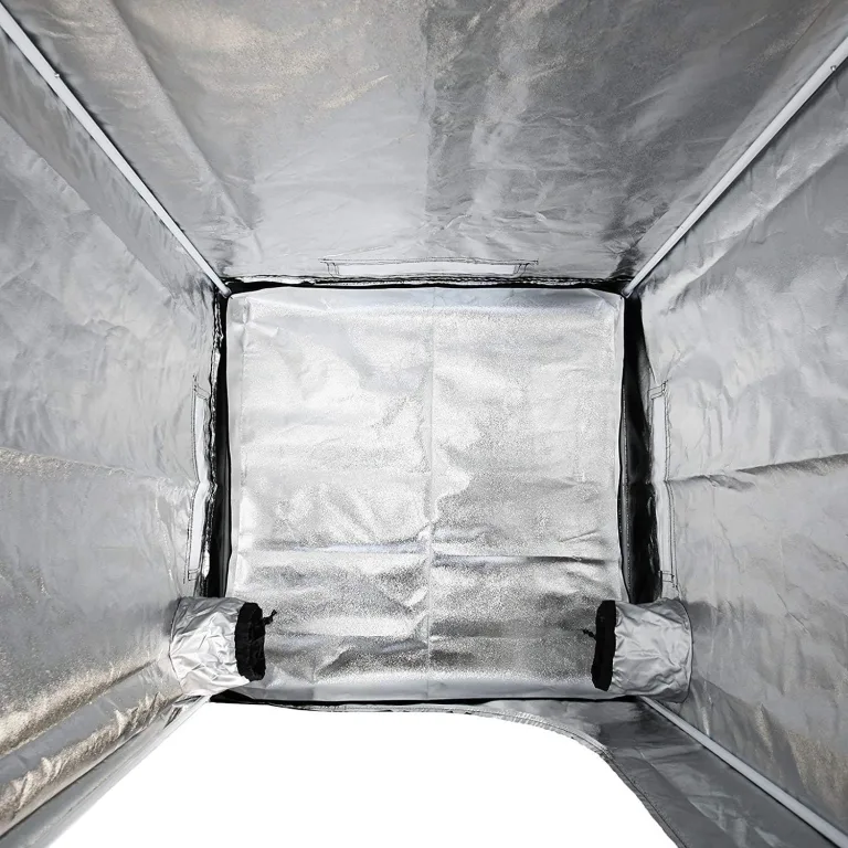 Growzelt für Pflanzen, Grow Box für Homegrow, Indoor Anbauzelt, Grow Tent mit Lichtdicht, Gewächshaus, schwarz, Pflanzzelt 60x60x160cm – Bild 4