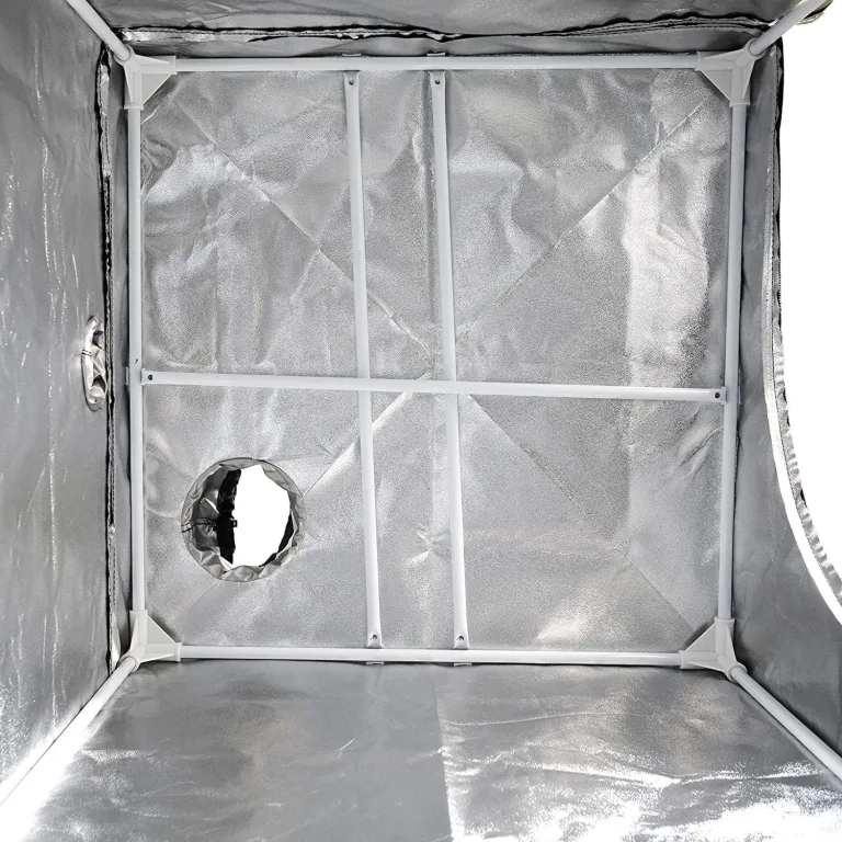 Growzelt für Pflanzen, Grow Box für Homegrow, Indoor Anbauzelt, Grow Tent mit Lichtdicht, Gewächshaus, schwarz, Pflanzzelt 60x60x160cm – Bild 6