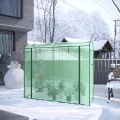 WOLTU Gewächshaus, Foliengewächshaus Winterfest für Aufzucht Tomaten Gemüse Blumen, Tomatenhaus mit Tür 2 Fenstern, aus Stahlrohr PE, 200 x 170 x 68 cm, Grün - Thumbnail 4