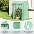 WOLTU Foliengewächshaus, Tomatengewächshaus für Kletterpflanzen, geeignet für Balkon, Terrasse, Hohebeetgärten und Garten, Grün - Thumbnail 5