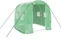 Gewächshaus mit Stahlrahmen Grün 4 m² 2x2x2 m, Frühbeet, Tomatenhaus, Treibhaus, Greenhouse, Garten Zubehör - Thumbnail 3