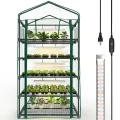 Bstrip Gewächshaus für den Innenbereich, mit Wachstumslicht, Mini-Gewächshaus mit 4 Stück, 20 W Vollspektrum-Pflanzenleuchten mit Timer, Pflanzenregal mit Zelt für Zimmerpflanzen, Samenstart - Thumbnail 10