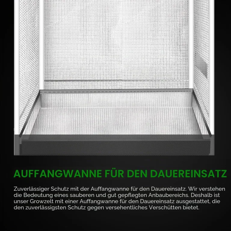 Kleines Wachstumszelt für Aerogarden, 45,7 x 45,7 x 91,4 cm, Hydrokultur-Anzuchtsystem, stark reflektierendes 600D-Diamant-Mylar-Leinwand mit Belüftungsfenster und Bodenwanne für – Bild 5