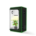 Kleines Wachstumszelt für Aerogarden, 45,7 x 45,7 x 91,4 cm, Hydrokultur-Anzuchtsystem, stark reflektierendes 600D-Diamant-Mylar-Leinwand mit Belüftungsfenster und Bodenwanne für - Thumbnail 1