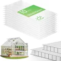 VOUNOT® 14x Doppelstegplatten 4mm aus Polycarbonat, klar & zuschneidbar, UV-beständig & bruchsicher, Hohlkammerplatten 60,5x121cm (10,3m²) für Gewächshaus, Carport & Überdachung - Thumbnail 9