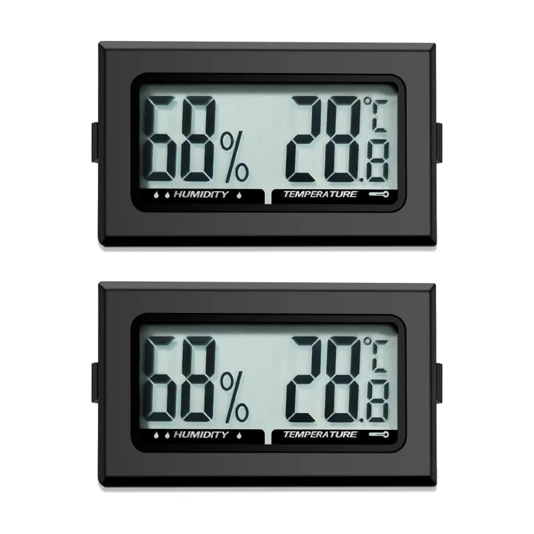 Digital Thermometer Innen Hygrometer Mini Hygrometer Thermometer Innen Reptilien Digitaler Hygrometer, für Büro, Küche, LCD-Thermometer Inkubator, Thermometer Gewächshaus (6) – Bild 8
