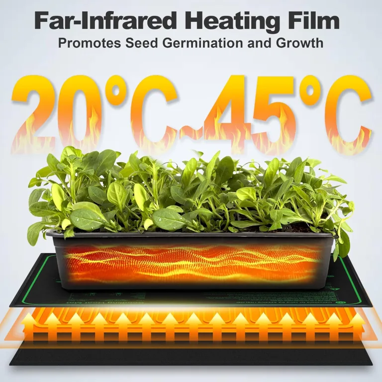 70W Heizmatte Pflanzen mit Thermostat - Schnelle Erwärmung, Feuerschutz, Wärmematte zur Keimung und Temperatur-Regulierung, ideal für Sämlinge, Haustiere und Reptilien (70W - 1er Pack) – Bild 3