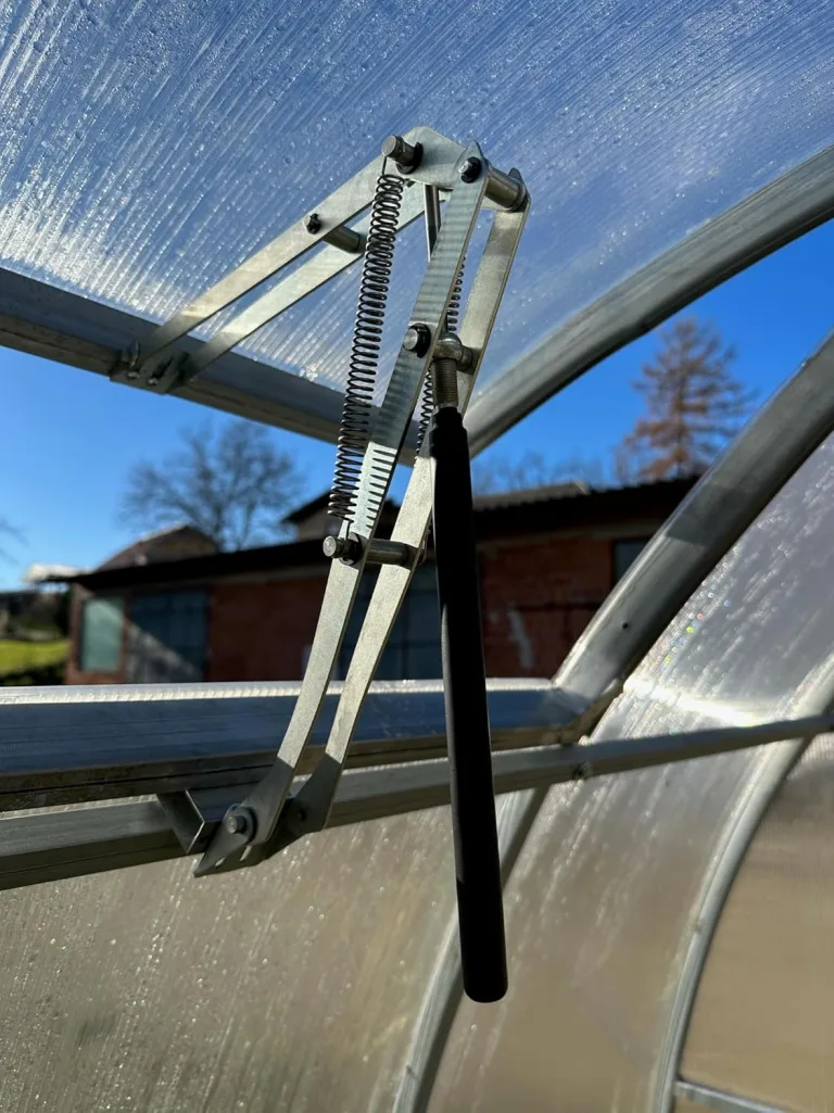 Automatischer Fensteröffner für Gewächshaus - Easy-Clip-System, Doppelfeder, verzinkter Stahl, 14kg/30lbs Belastung, automatische Belüftung für Fenster und Dach – Bild 3