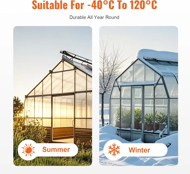 VEVOR 15er-Set Gewächshausplatten aus Polycarbonat, 1210 x 605 x 6 mm Stegplatten, wasserdichte UV-geschützte gewellte Hohlkammerplatten, schlagfeste, transparente Dachplatten für Gewächshaus/Garten – Bild 5