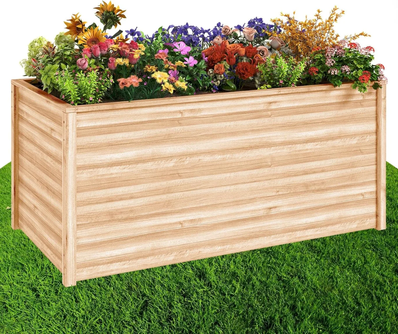 UDPATIO Hochbeet Holz für Garten 168x88x80cm Holzhochbeet zum Bepflanzen von Gemüse & Kräutern Pflanzbeet Pflanzkasten Gemüsebeet für Balkon - Bild 1