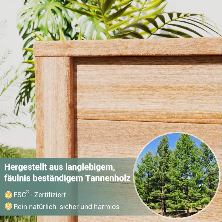 UDPATIO Hochbeet Holz für Garten 168x88x80cm Holzhochbeet zum Bepflanzen von Gemüse & Kräutern Pflanzbeet Pflanzkasten Gemüsebeet für Balkon – Bild 6
