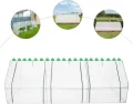 Mobiles Foliengewächshaus Frühbeet mit Aufrollbaren Fenstern, Wetterbeständige Frühbeet für Tomaten gewächshaus Garten Balkon, Grün - Thumbnail 4
