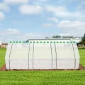 Mobiles Foliengewächshaus Frühbeet mit Aufrollbaren Fenstern, Wetterbeständige Frühbeet für Tomaten gewächshaus Garten Balkon, Grün - Thumbnail 7