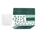 Kleines Gewächshaus PVC Wetterbeständige Foliengewächshaus Frühbeet Transparent mit Rollfenster für Garten Balkon Aufzucht (Grün, 270×90×90cm) - Thumbnail 2