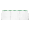 Kleines Gewächshaus PVC Wetterbeständige Foliengewächshaus Frühbeet Transparent mit Rollfenster für Garten Balkon Aufzucht (Grün, 270×90×90cm) - Thumbnail 5