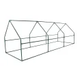 Kleines Gewächshaus PVC Wetterbeständige Foliengewächshaus Frühbeet Transparent mit Rollfenster für Garten Balkon Aufzucht (Grün, 270×90×90cm) - Thumbnail 7
