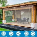 Transparente Plane - mit öSen Abdeckplane Wasserdicht 2.5X2m Durchsichtige Tarp GewäChshaus MöBel Staubdicht wasserdichte Gartenplane Gewebeplane Wetterfeste FüR Schutz Vor Witterung - Thumbnail 2