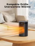 QEXREED Heizlüfter, 1500W, PTC Heizlüfter Energiesparend mit ECO Modus, 4 Heizmodi, Breeze Modus, Thermostat, 24H Timer, Fernbedienung, Überhitzungs- & Kippschutz, Tragbar & Leise, für Zuhause, Büro - Thumbnail 2
