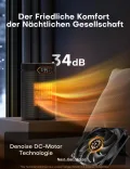 QEXREED Heizlüfter, 1500W, PTC Heizlüfter Energiesparend mit ECO Modus, 4 Heizmodi, Breeze Modus, Thermostat, 24H Timer, Fernbedienung, Überhitzungs- & Kippschutz, Tragbar & Leise, für Zuhause, Büro - Thumbnail 6