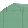 Outsunny Tunnelgewächshaus, 10,4 m², Gartenhaus, UV-beständig, Reißverschlusstür zum Aufrollen, Fenster aus Mesh, verzinktes Stahlrohr und PE 140g/㎡, 350 x 300 x 200 cm, grün - Thumbnail 9
