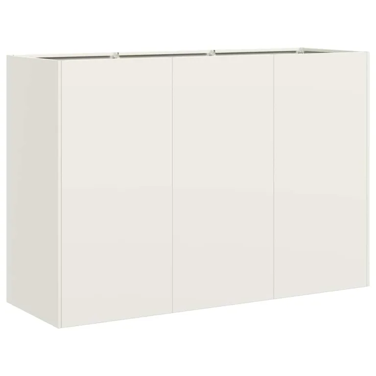 vidaXL Pflanzkübel Weiß 120x40x80 cm Kaltgewalzter Stahl, Pflanzschale, Garten-Garten-Pflanzkübel, Outdoor-Pflanzgefäß, Hochbeet, Pflanzgefäß – Bild 1