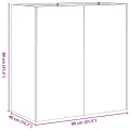 vidaXL Pflanzkübel 80x40x80 cm Verzinkter Stahl, Pflanzschale, Garten-Garten-Pflanzkübel, Outdoor-Pflanzgefäß, Hochbeet, Pflanzgefäß, Blumenkasten - Thumbnail 3