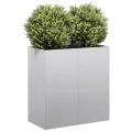 vidaXL Pflanzkübel 80x40x80 cm Verzinkter Stahl, Pflanzschale, Garten-Garten-Pflanzkübel, Outdoor-Pflanzgefäß, Hochbeet, Pflanzgefäß, Blumenkasten - Thumbnail 4