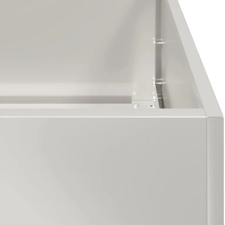 vidaXL Pflanzgefäß 40x80x40 cm Edelstahl, Pflanzschale, Garten-Garten-Pflanzkübel, Outdoor-Pflanzgefäß, Hochbeet, Pflanzgefäß, Blumenkasten – Bild 7