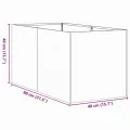 vidaXL Pflanzkübel Rostig 40x80x40 cm Wetterfester Stahl, Pflanzschale, Garten-Garten-Pflanzkübel, Outdoor-Pflanzgefäß, Hochbeet, Pflanzgefäß - Thumbnail 3