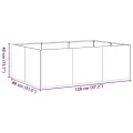 vidaXL Pflanzkübel Weiß 120x80x40 cm Stahl, Pflanzschale, Garten-Garten-Pflanzkübel, Outdoor-Pflanzgefäß, Hochbeet, Pflanzgefäß, Blumenkasten - Thumbnail 3