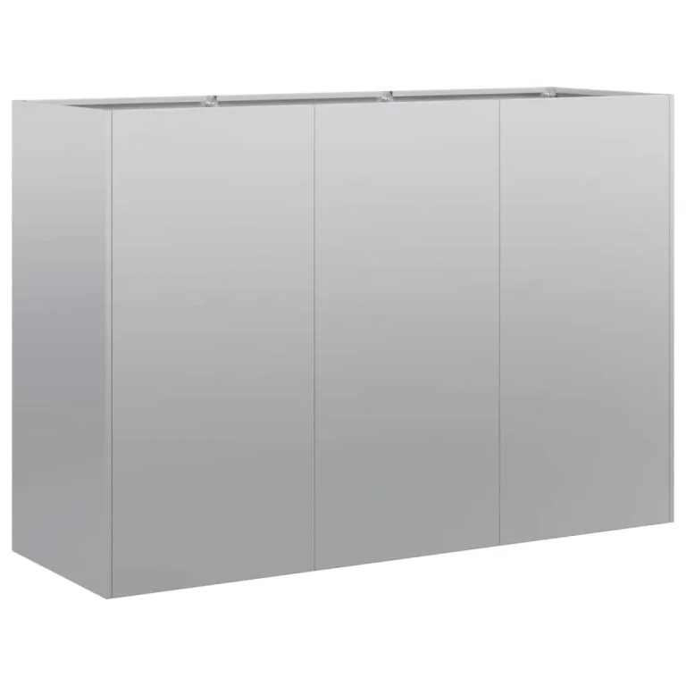 vidaXL Pflanzgefäß 120x40x80 cm Stahl verzinkt, Pflanzschale, Garten-Garten-Pflanzkübel, Outdoor-Pflanzgefäß, Hochbeet, Pflanzgefäß, Blumenkasten – Bild 4