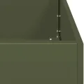 vidaXL Pflanzkübel Olivgrün 40x40x80 cm Kaltgewalzter Stahl, Pflanzschale, Garten-Garten-Pflanzkübel, Outdoor-Pflanzgefäß, Hochbeet, Pflanzgefäß - Thumbnail 7