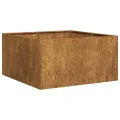 vidaXL Pflanzkübel Rostig 80x80x40 cm Wetterfester Stahl, Pflanzschale, Garten-Garten-Pflanzkübel, Outdoor-Pflanzgefäß, Hochbeet, Pflanzgefäß - Thumbnail 4