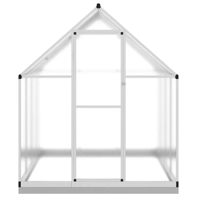 Festnight Gewächshaus mit Fundamentrahmen Gewächshaus Aluminium Gewächshaus Winterfest Garten glashaus UV-SchutzTreibhaus Aufzucht Pflanzenhaus Tomatenhaus-Silber-224 x 169 x 202 cm – Bild 3