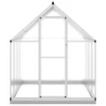Festnight Gewächshaus mit Fundamentrahmen Gewächshaus Aluminium Gewächshaus Winterfest Garten glashaus UV-SchutzTreibhaus Aufzucht Pflanzenhaus Tomatenhaus-Silber-224 x 169 x 202 cm - Thumbnail 3