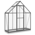 Festnight Gewächshaus mit Fundamentrahmen Gewächshaus Aluminium Gewächshaus Winterfest Garten glashaus UV-SchutzTreibhaus Aufzucht Pflanzenhaus Tomatenhaus-Anthrazit-169 x 58 x 202 cm - Thumbnail 2