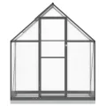 Festnight Gewächshaus mit Fundamentrahmen Gewächshaus Aluminium Gewächshaus Winterfest Garten glashaus UV-SchutzTreibhaus Aufzucht Pflanzenhaus Tomatenhaus-Anthrazit-169 x 58 x 202 cm - Thumbnail 3