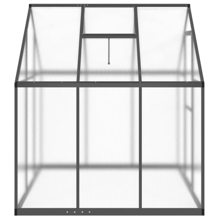 Festnight Gewächshaus mit Fundamentrahmen Gewächshaus Aluminium Gewächshaus Winterfest Garten glashaus UV-SchutzTreibhaus Aufzucht Pflanzenhaus Tomatenhaus-Anthrazit-169 x 169 x 195 cm – Bild 4