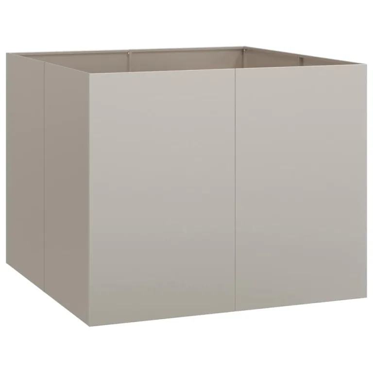 vidaXL Pflanzkübel Rostig 100x100x80 cm Wetterfester Stahl, Pflanztopf, Pflanzenständer, Hochbeet, Pflanzgefäßständer, Pflanzentablett, Gartenpflanzer – Bild 5