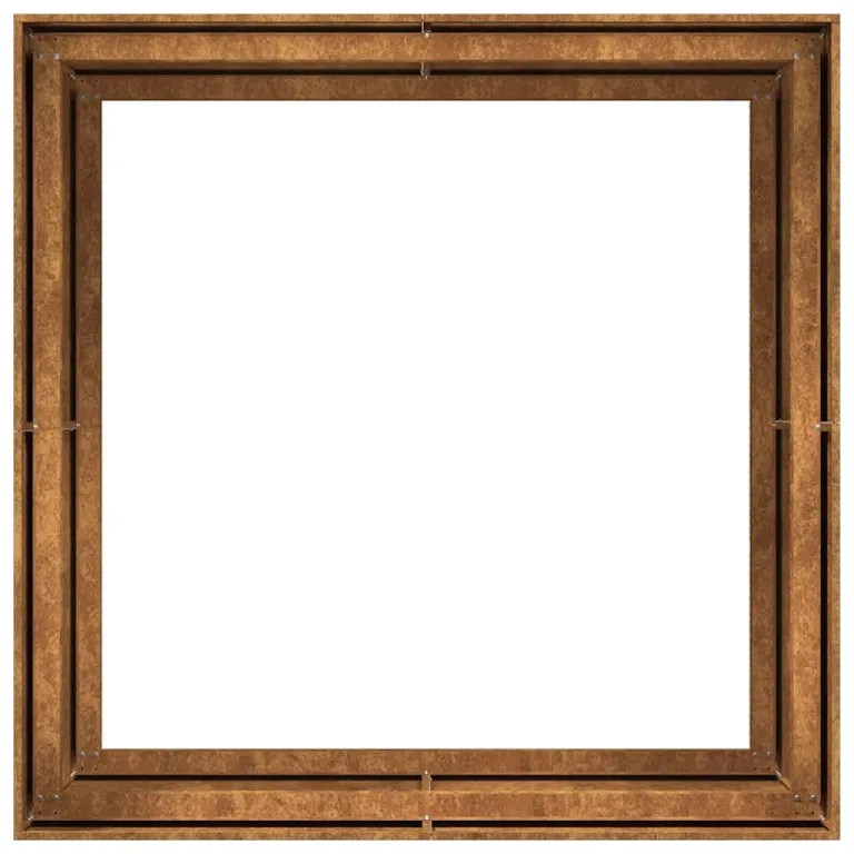vidaXL Pflanzkübel Rostig 100x100x80 cm Wetterfester Stahl, Pflanztopf, Pflanzenständer, Hochbeet, Pflanzgefäßständer, Pflanzentablett, Gartenpflanzer – Bild 6