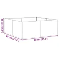 vidaXL Pflanzkübel Rostig 80x80x30 cm Wetterfester Stahl, Pflanztopf, Pflanzenständer, Hochbeet, Pflanzgefäßständer, Pflanzentablett, Gartenpflanzer - Thumbnail 3